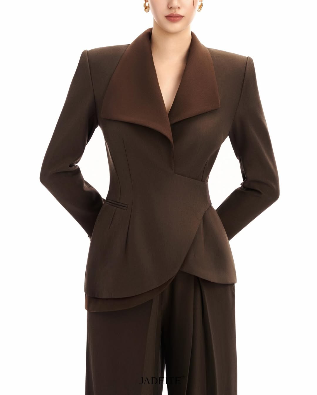 Structure Bespoke Long-Sleeved Blazer & Wide Bespoke Pants - Jadeiteth