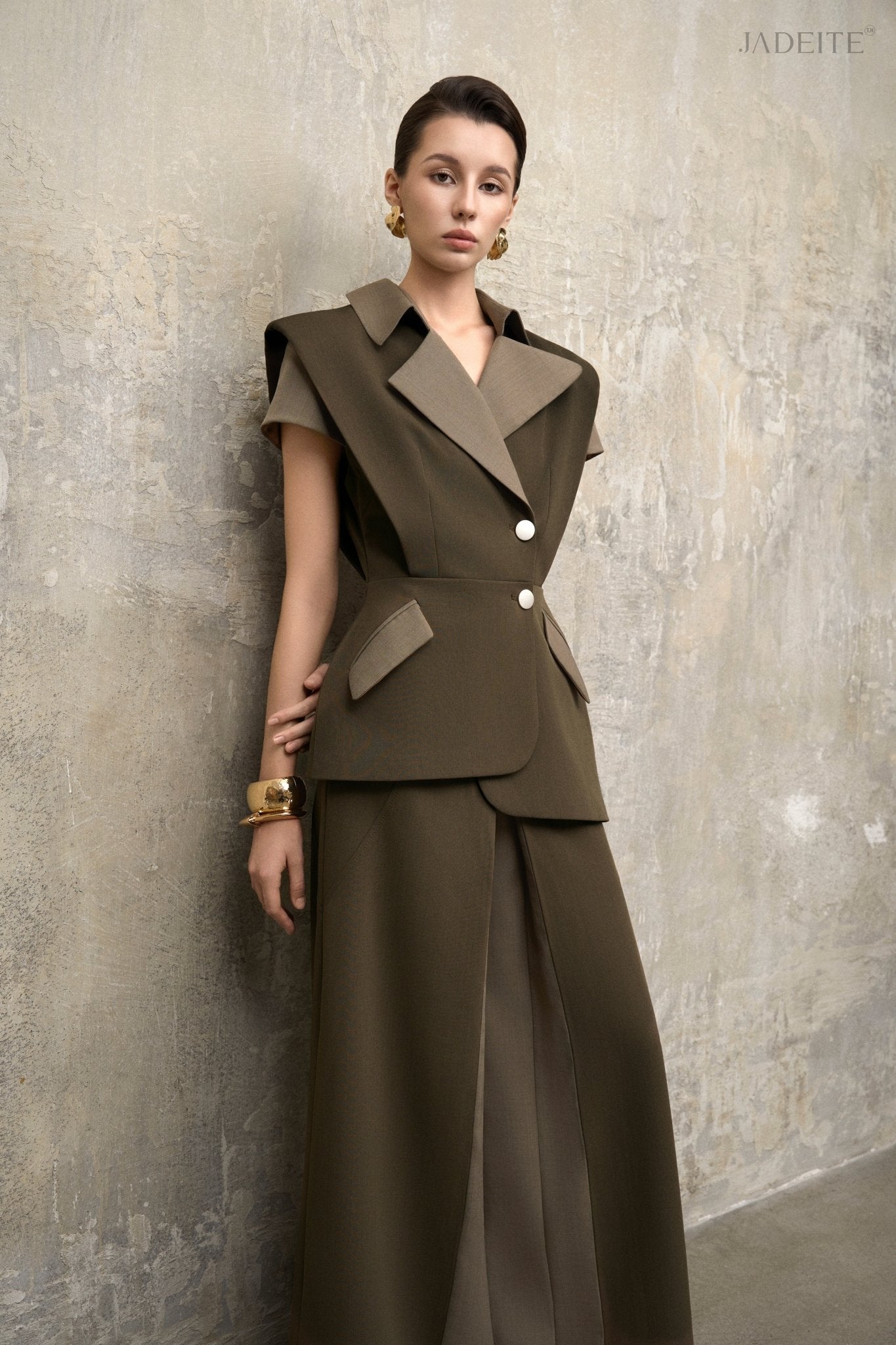 Structure Moss 2-Side Gilet Vest x Moss 2-Side Pants - Jadeiteth