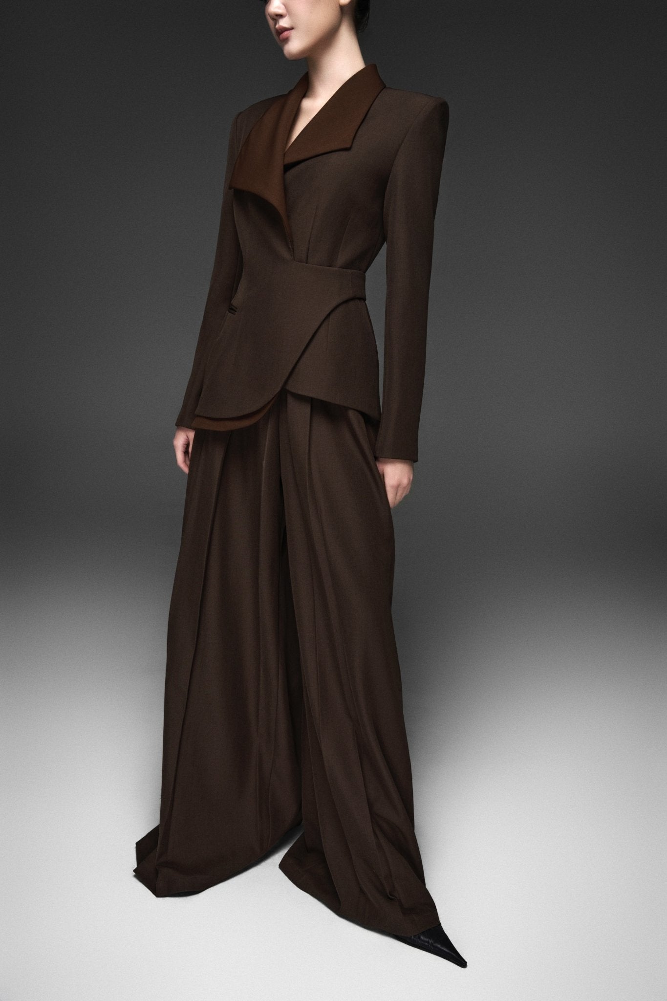 Structure Ver Brown Blazer & Wide ver2 Brown Pants - Jadeiteth
