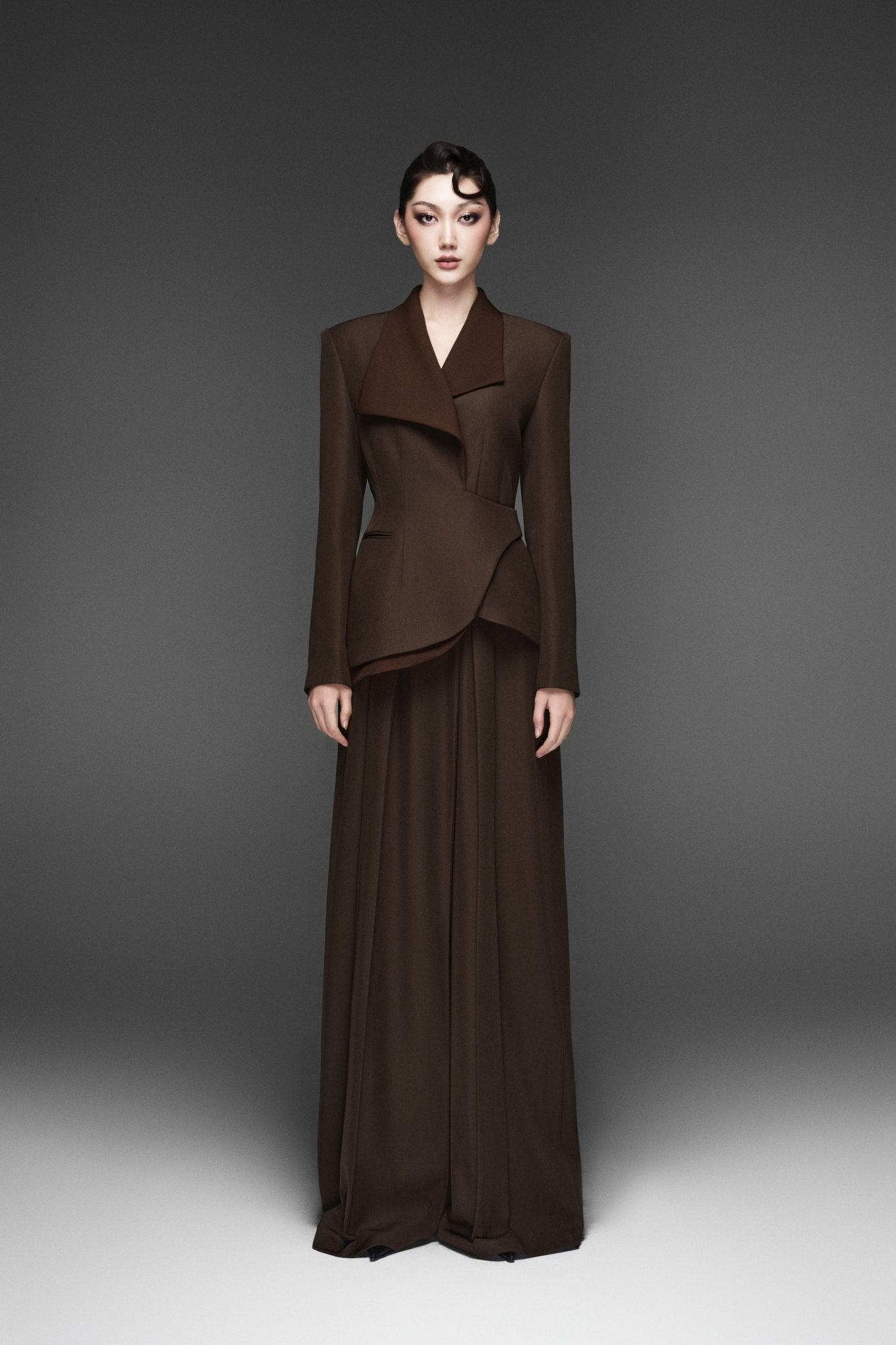 Structure Ver Brown Blazer & Wide ver2 Brown Pants - Jadeiteth