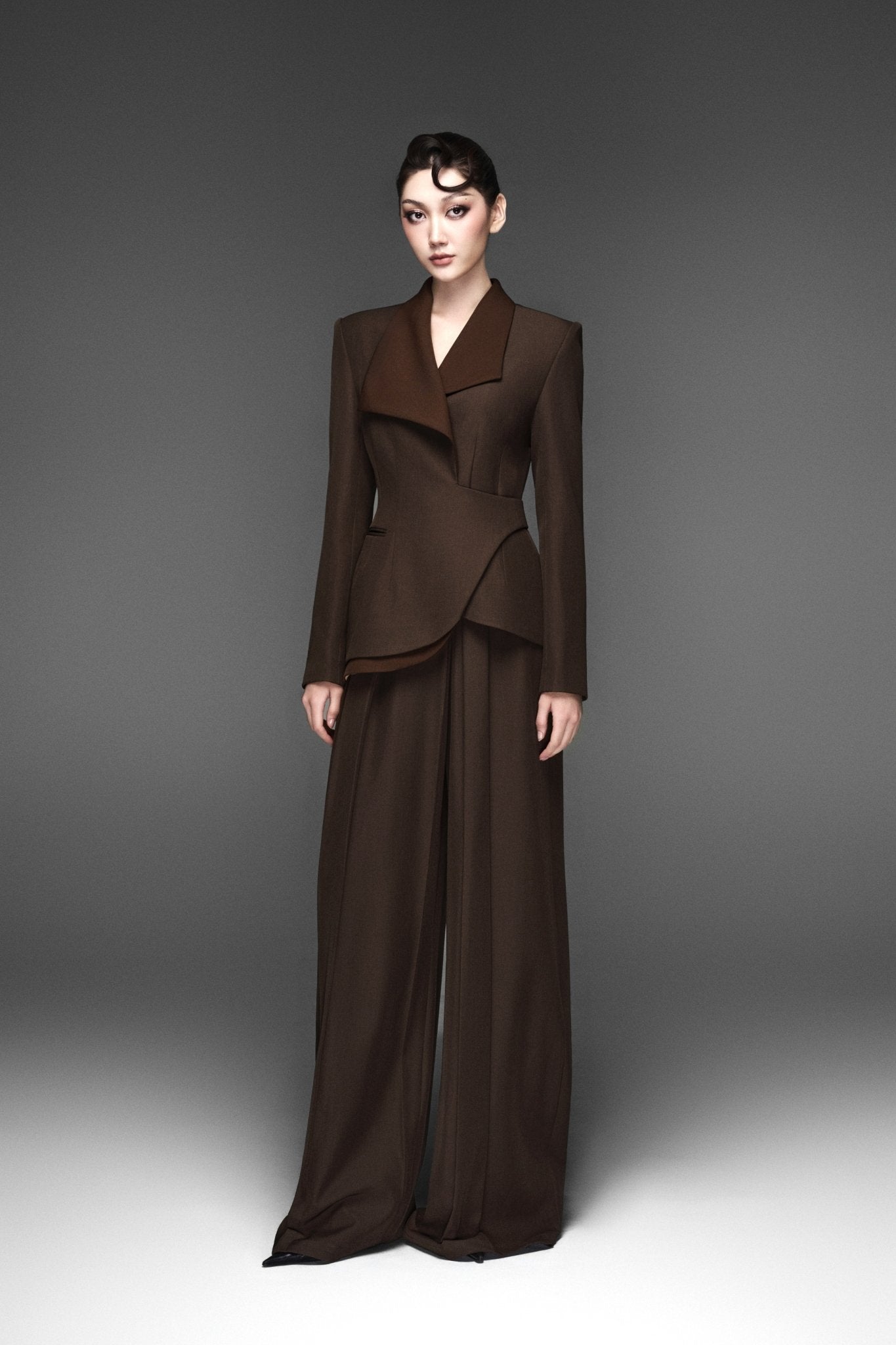 Structure Ver Brown Blazer & Wide ver2 Brown Pants - Jadeiteth