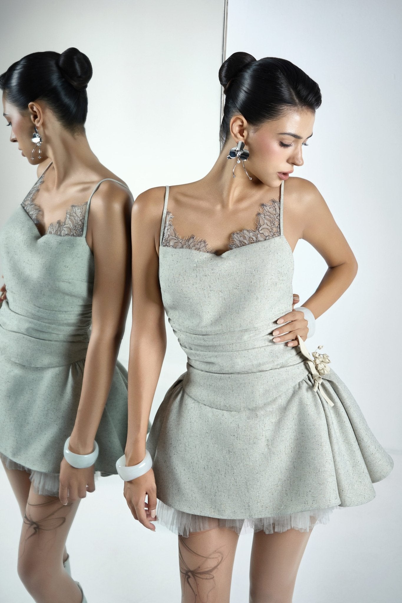 Sugar N Pop Mini Dress & Bell Flower - Jadeiteth