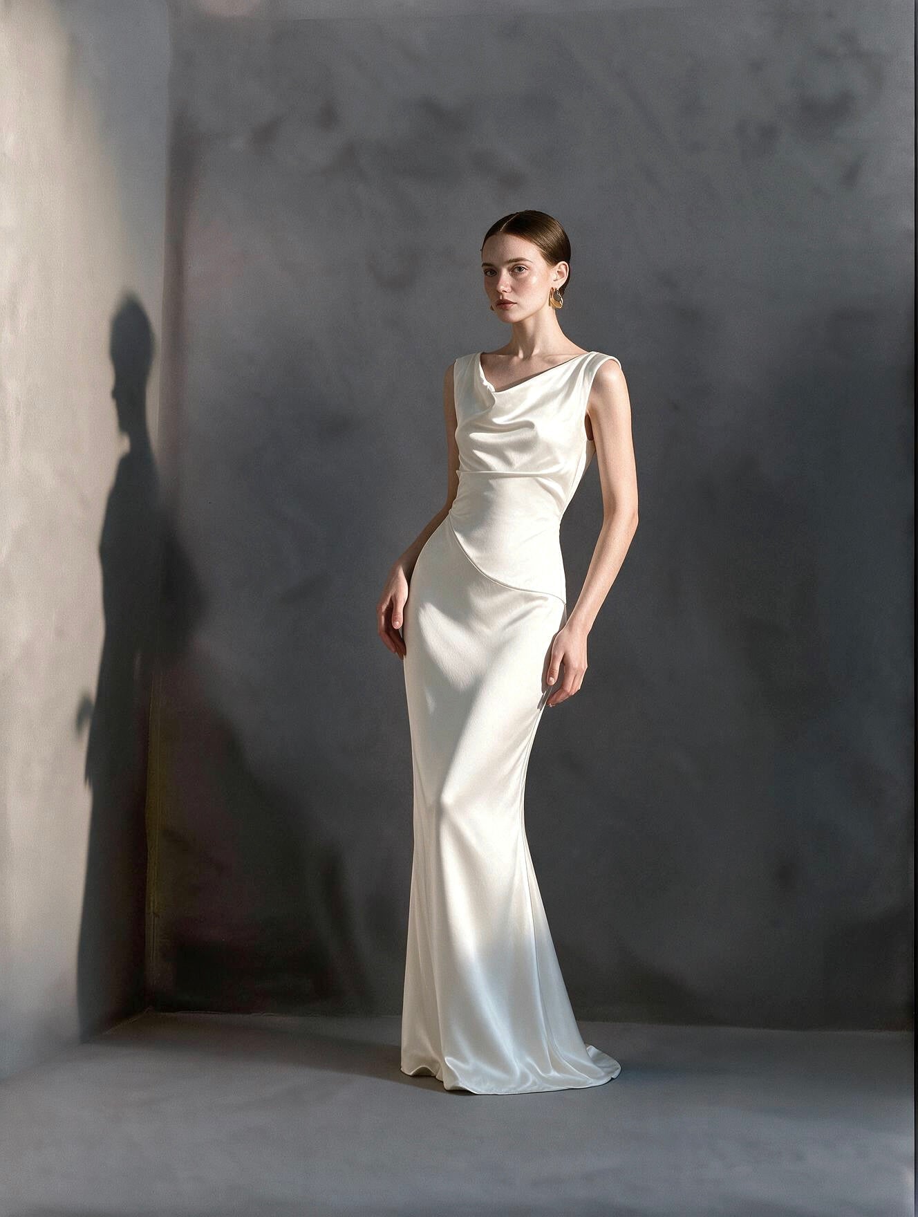 SWAN BACK Slip Dress - Jadeiteth