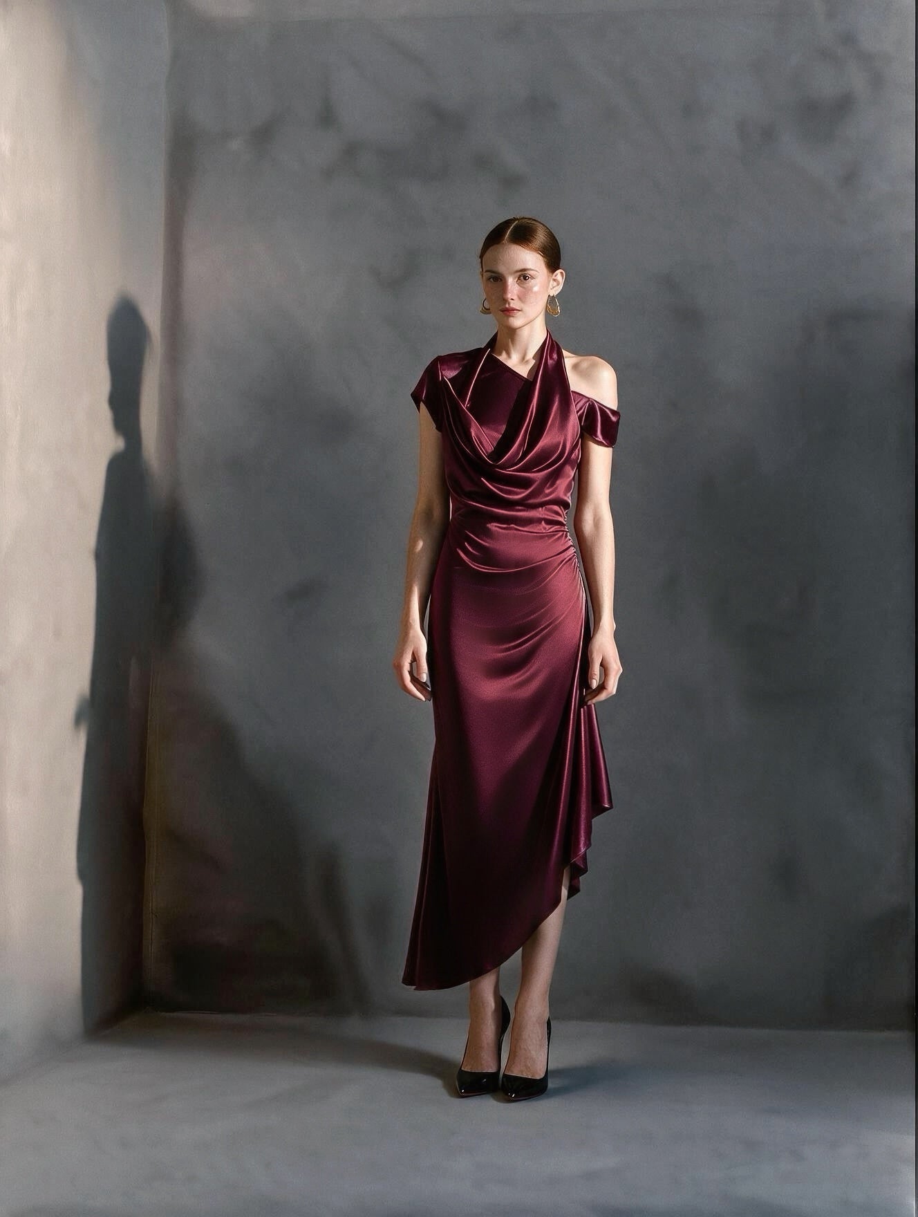 VINA Draped Dress - Jadeiteth
