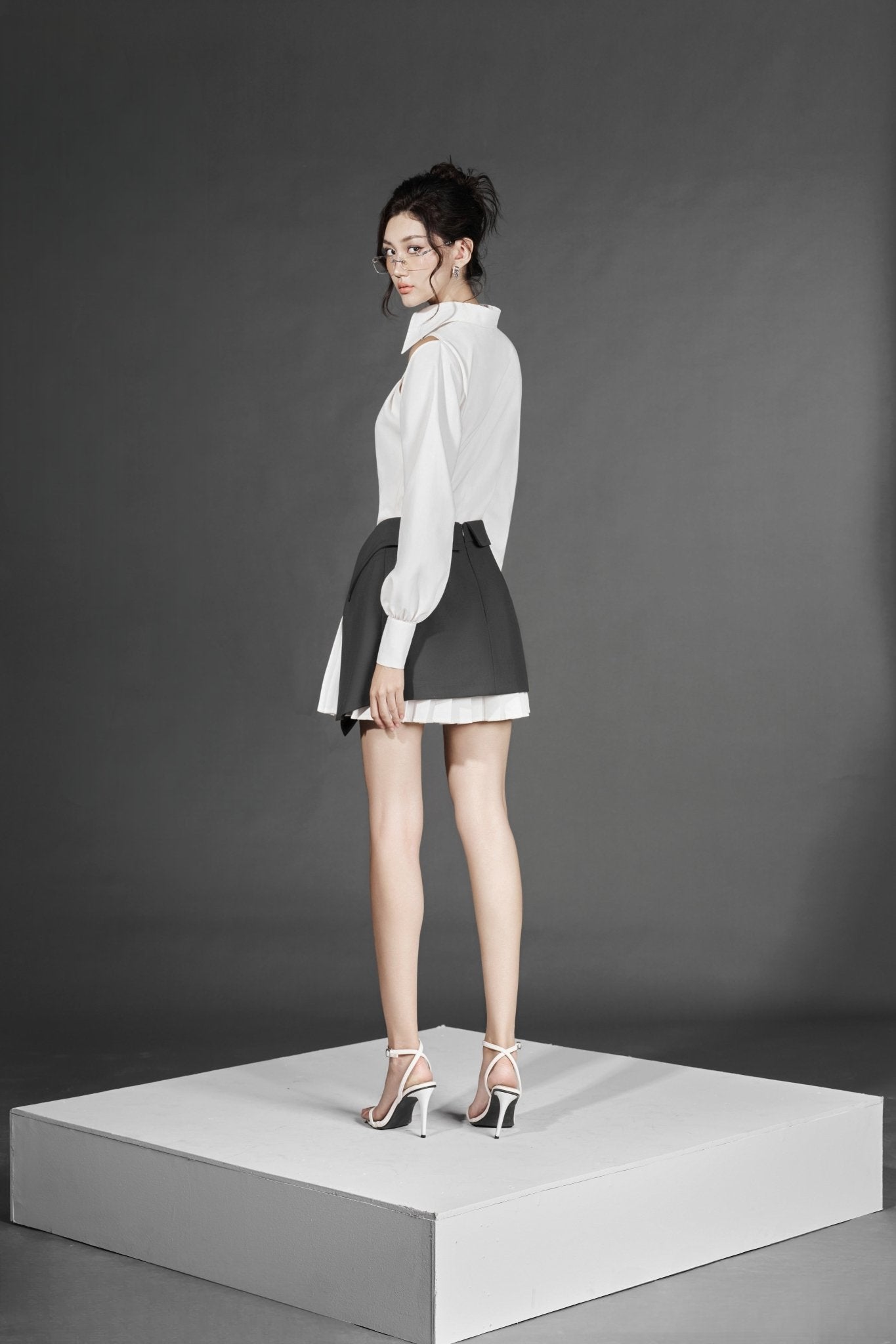 W Stu Long-Sleeve Shirt x Tie G-Belt - Jadeiteth